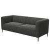 3-SITZER SOFA - Schwarz/Grün, Textil/Metall (205/74/88cm) - home24