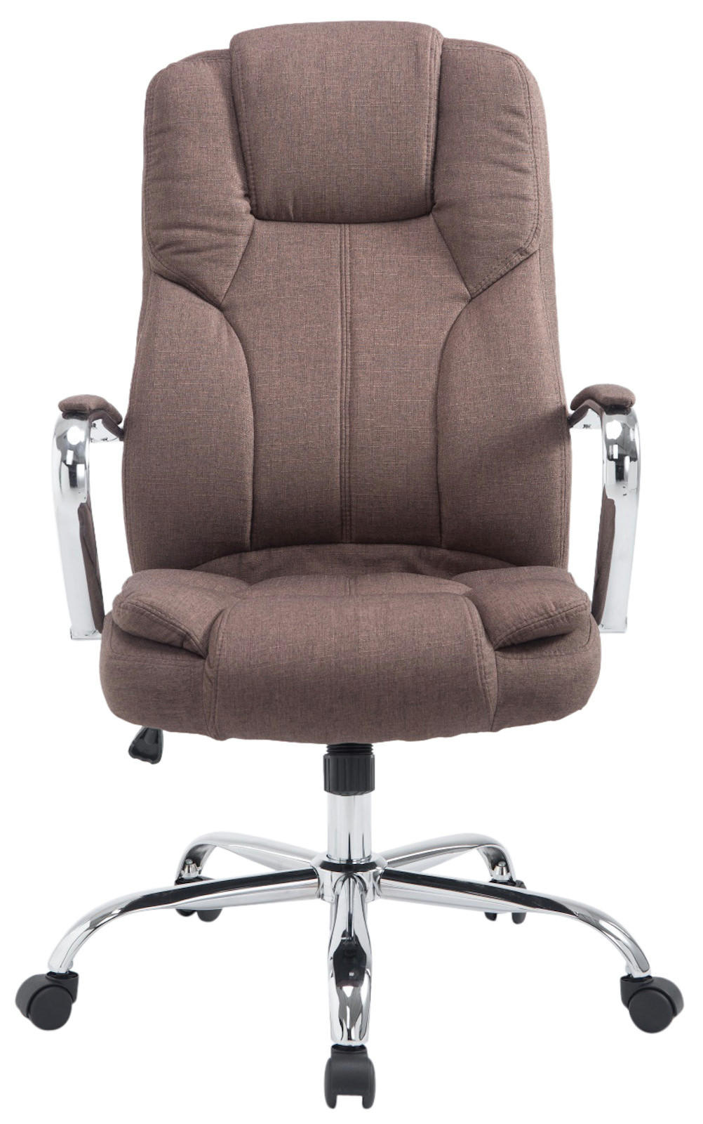 BÜROSTUHL JUBEL Stoff 115x62x70 Braun Stoff Metall - Braun, Textil/Metall (62/115/70cm) - DELUKE