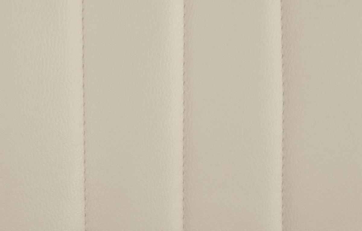 BARHOCKER RIO Creme Kunstleder Weiß - Creme, Leder/Metall (49.5/91/50cm) - DELUKE
