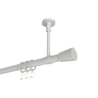 GARDINENSTANGEN-SET Sonette Sitra 100 cm, 1-läufig, 20 mm Ø Weiß - Weiß, Metall (100cm) - INTERDECO