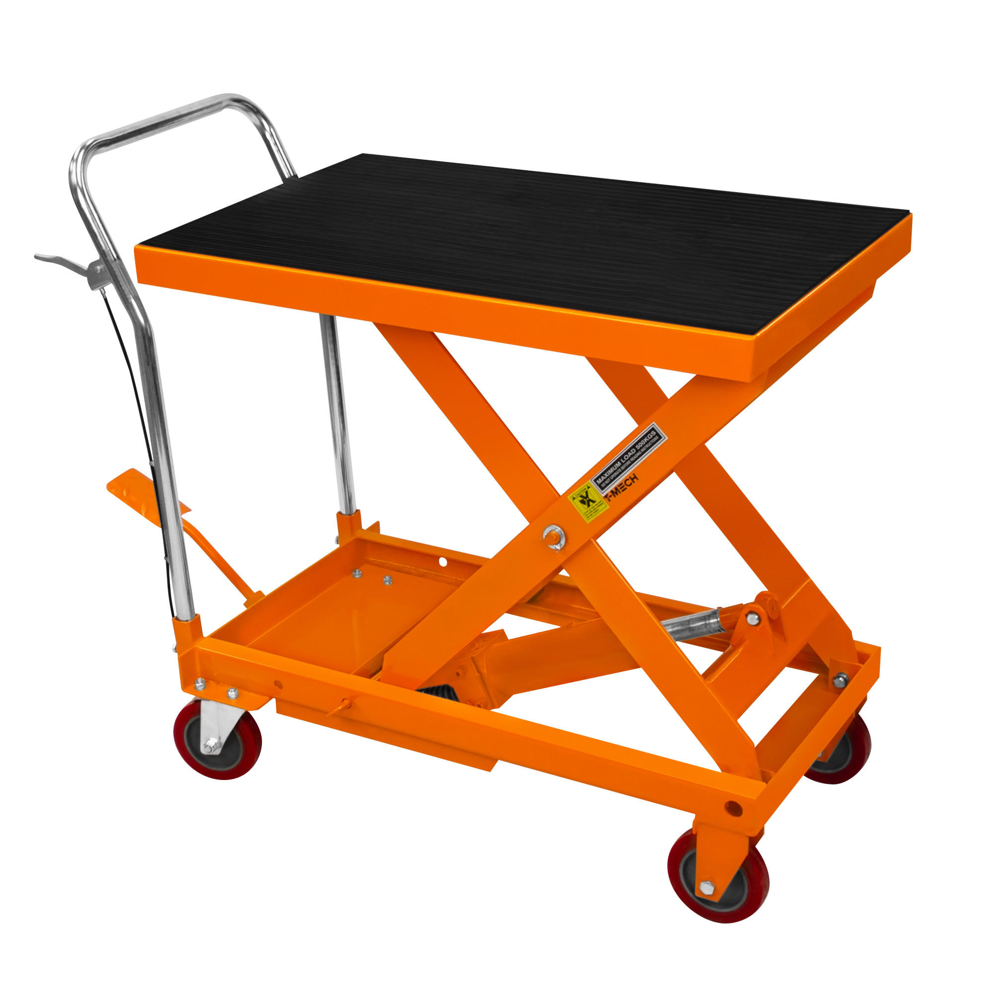 Monstershop Hubtisch Orange 51x91x110 cm
