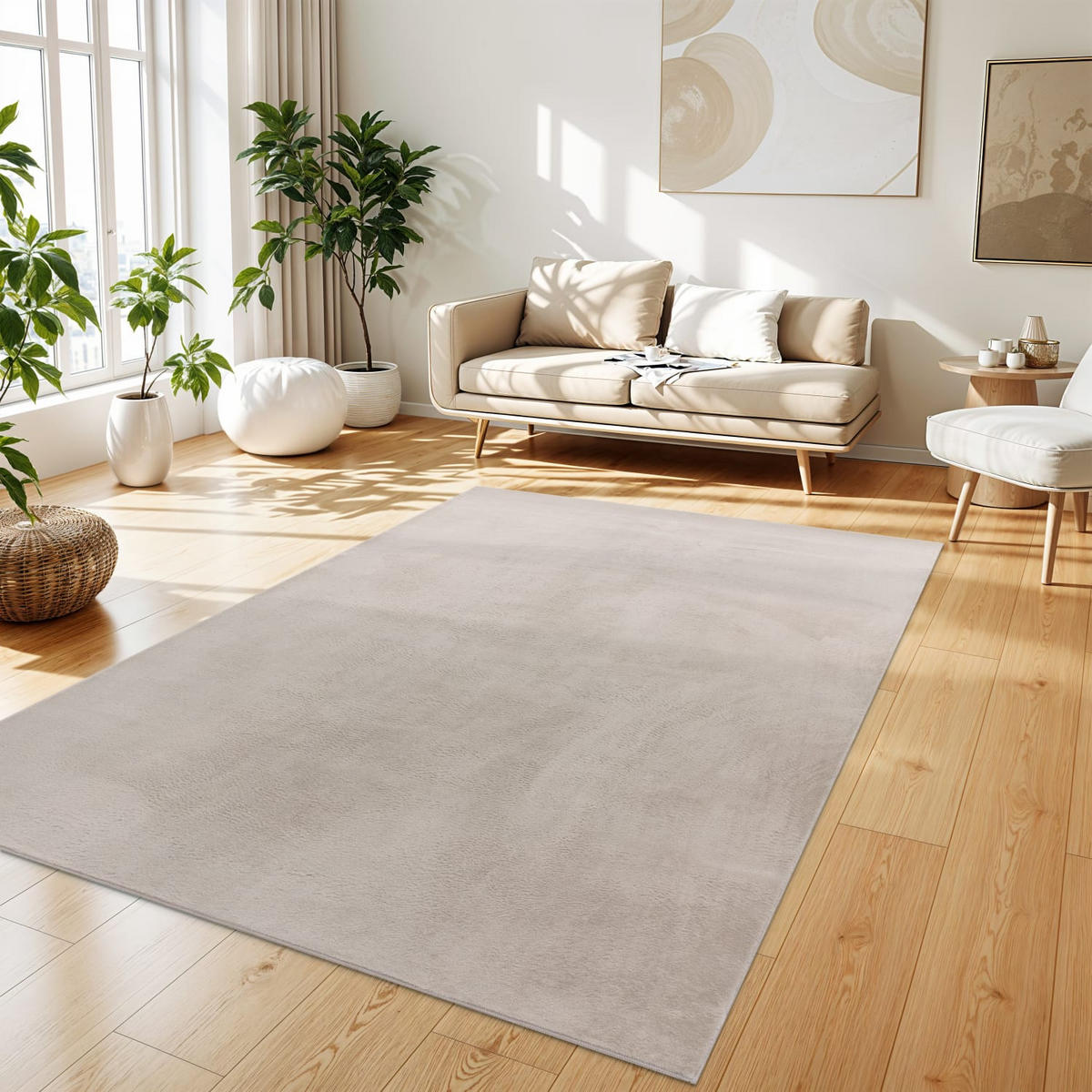 HOCHFLORTEPPICH 200/280 cm Soft 380 - Beige, Kunststoff (200/280cm) - Paco Home