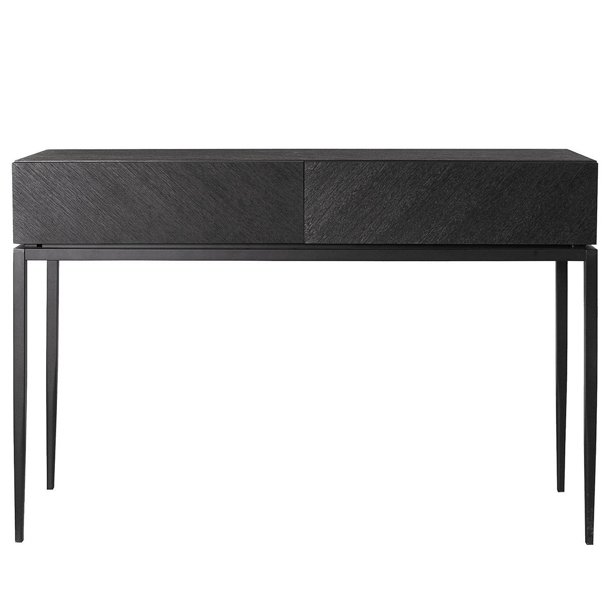 KONSOLENTISCH - Schwarz, Holzwerkstoff (40/120/80cm) - home24