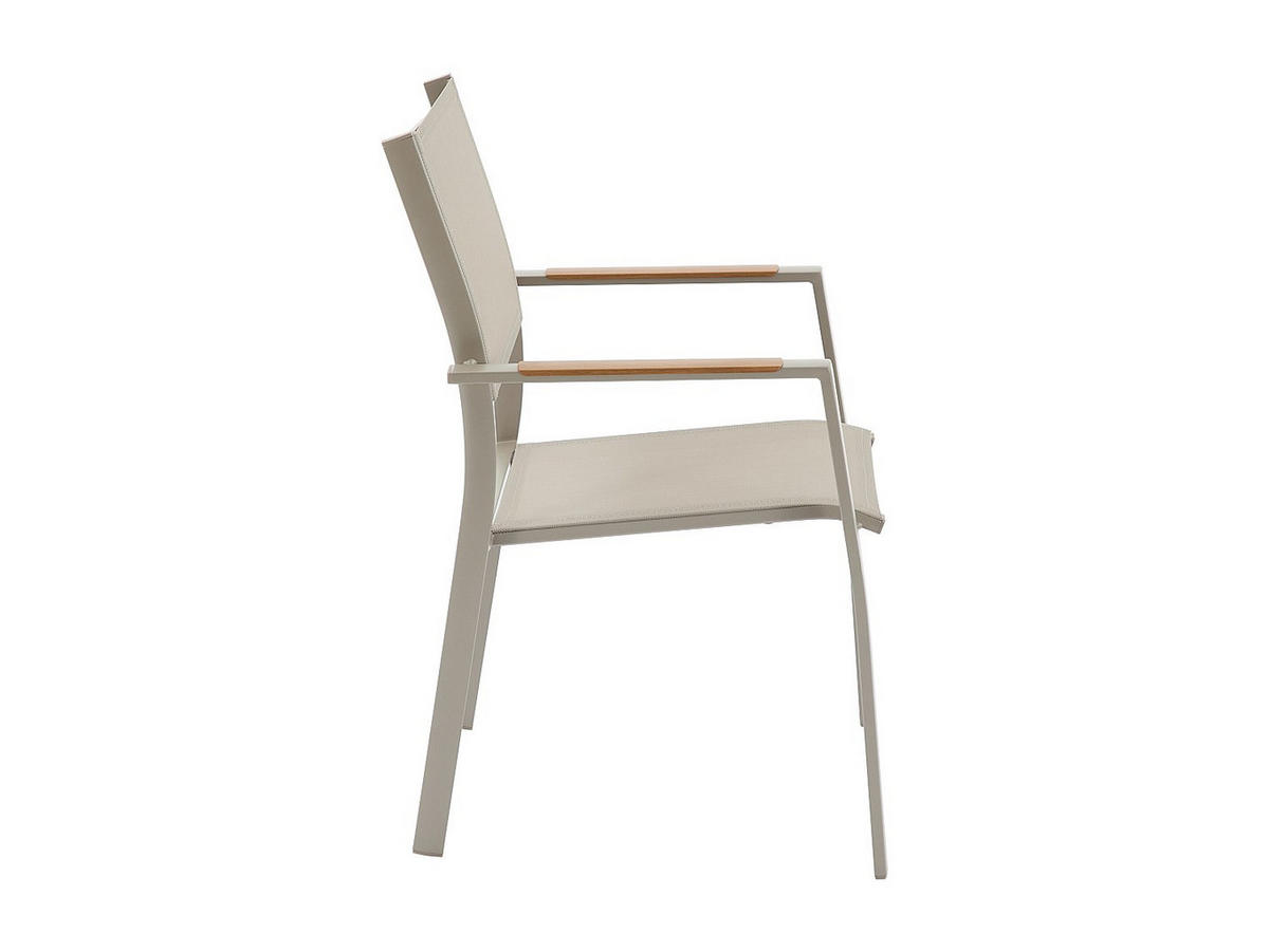 GARTENSTUHL 2er-Set - 57 cm x 60 cm - Metall - Taupe - MACILA - Taupe, Metall (57/89/60cm) - Vente-Unique