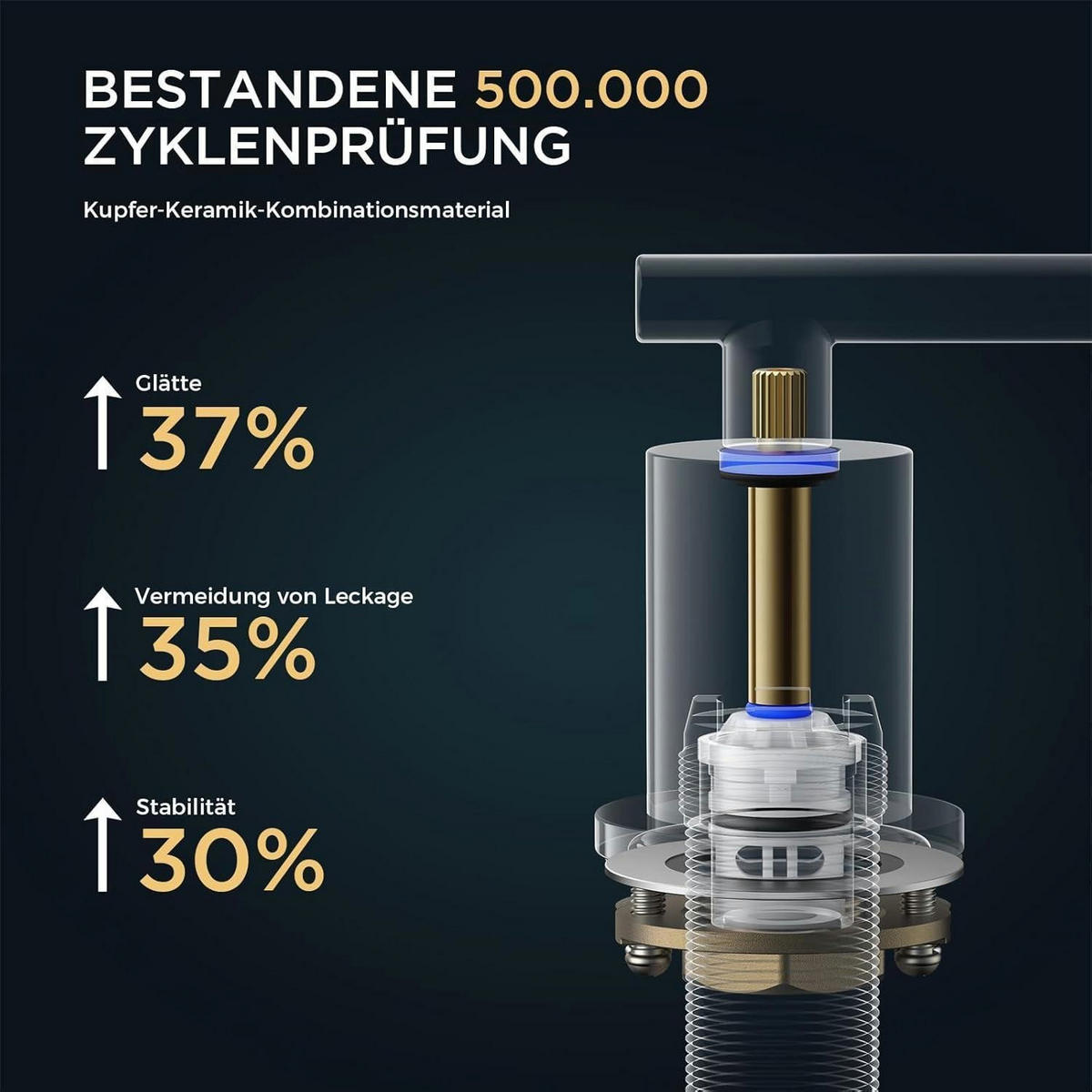 WASCHTISCHARMATUR Hoch 360° drehbar polierter Chrom - Silberfarben, Metall (6.9/12.7/25cm)