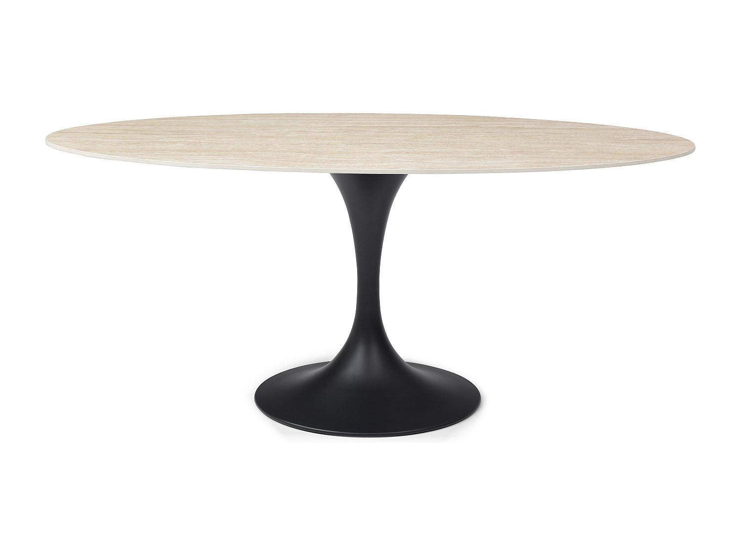ESSTISCH - 8 Personen - Keramik - Schwarz, Beige - ELVA - Beige/Schwarz, Keramik (90/180/78cm) - Vente-Unique