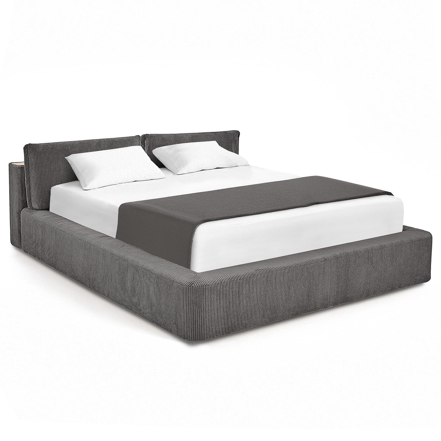 POLSTERBETT - Grau, Textil (140/200cm) - home24