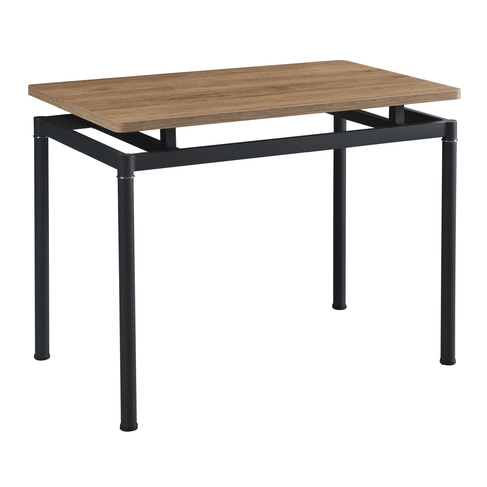 ESSTISCH Hemnes - Eichefarben/Schwarz, Holzwerkstoff/Metall (60/100/75cm) - [en.casa]