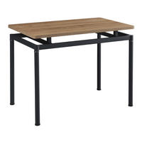 ESSTISCH Hemnes - Eichefarben/Schwarz, Holzwerkstoff/Metall (60/100/75cm) - [en.casa]