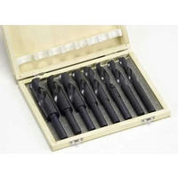 BOHRER-SATZ 8-teilig, HSS-Stahl, für Metall, Holz, Kunststoff - Schwarz, Metall (23.5/19.5/4.8cm) - Westfalia