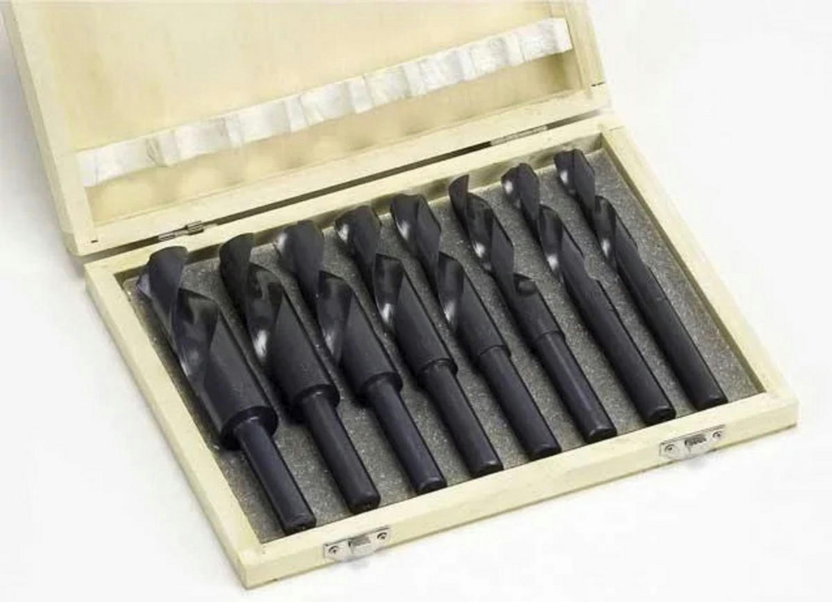 BOHRER-SATZ 8-teilig, HSS-Stahl, für Metall, Holz, Kunststoff - Schwarz, Metall (23.5/19.5/4.8cm) - Westfalia