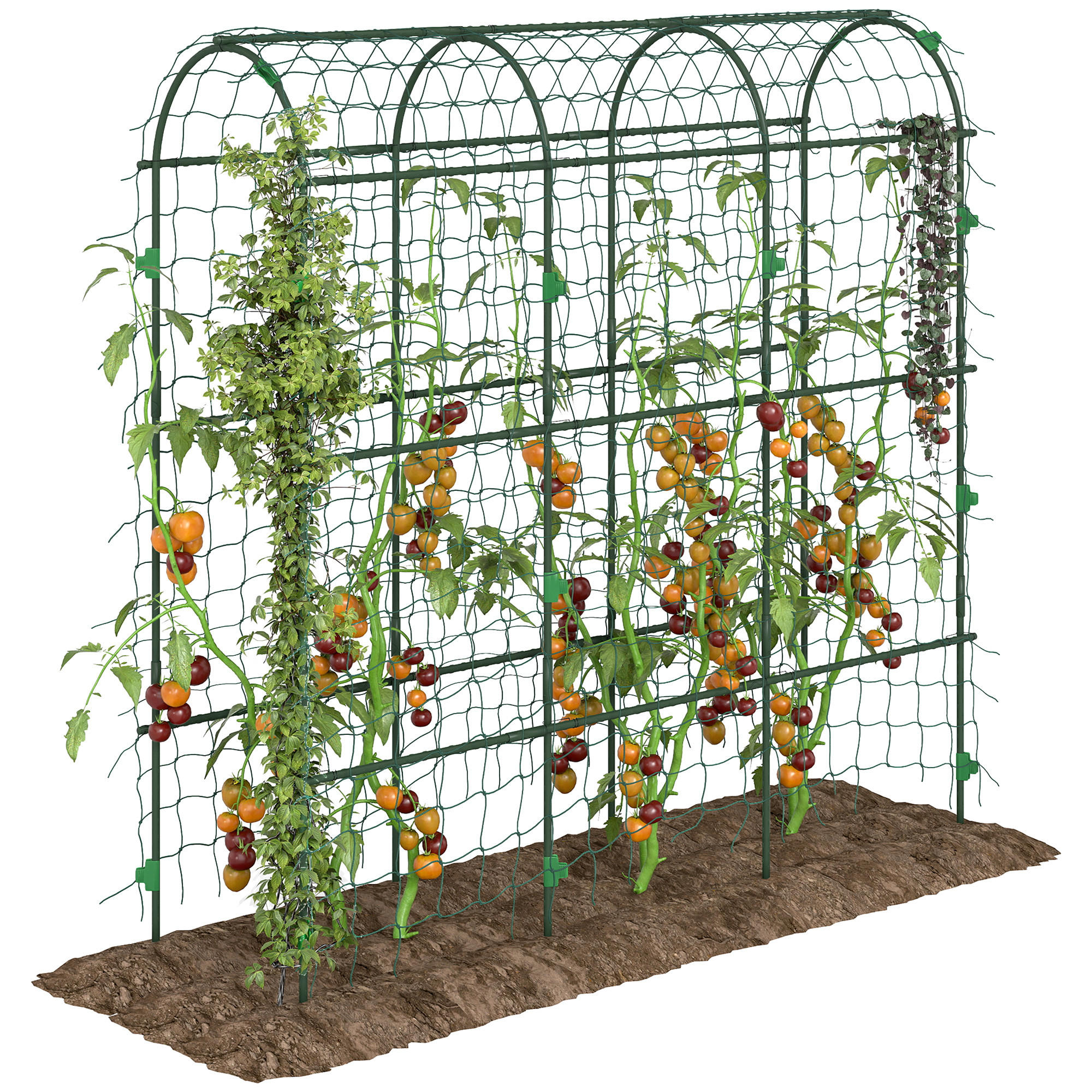 RANKSÄULE DE-10156 mit Vogelschutznetz Grün - Grün, Metall (43/183/182cm) - ComfortXL