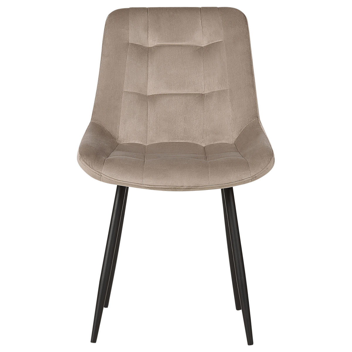 ÉTKEZŐSZÉK 2 darabos Szett Bársony tópszín Melrose - fekete/taupe, textil (51/85/58cm) - Beliani