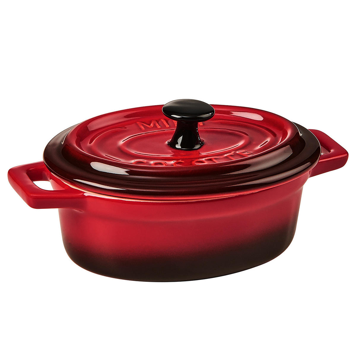 MINI-AUFLAUFFORM (4er Set) C'est Si Bon - Rot, Stein (14/9/7cm) - Butlers