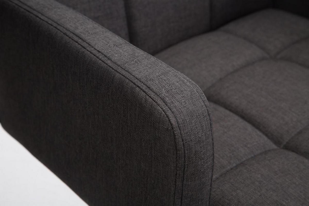 BARHOCKER Stoff dunkelgrau - Chromfarben/Dunkelgrau, Textil/Metall (60/93/56cm) - CLP