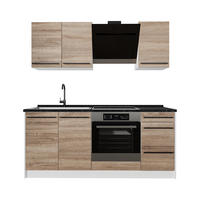 SAMOSTATNÁ KUCHYŇA R-Line, Sonoma/biely, 180 cm, AP Antracit - biela/dub sonoma, kompozitné drevo (180/206.8/60cm) - Vicco