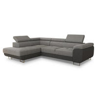 ECKSOFA Caris, Seite: Links - Hellgrau/Grau, Holz/Textil (273/203cm) - Sofnet
