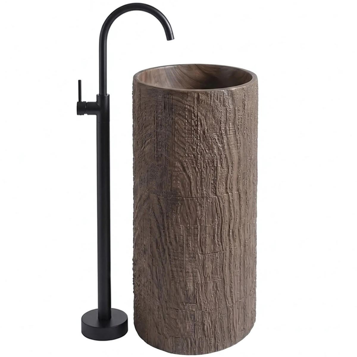 STANDWASCHBECKEN Rea Rossana - Braun, Kunststoff (39.5/85.5/39.5cm) - REA