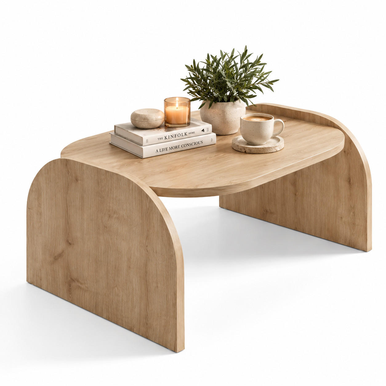 COUCHTISCH Monde Saphir-Eiche - Honig, Holzwerkstoff (50/89/42cm) - Decorotika
