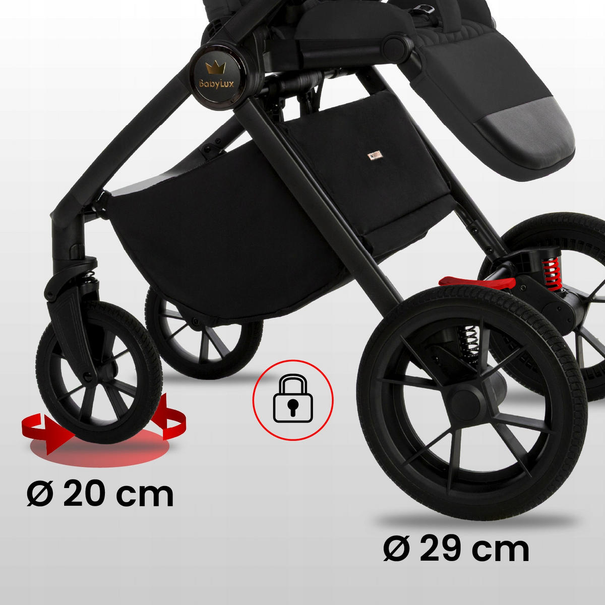 KINDERWAGEN Boldo 3in1 Schwarz Babywanne, Buggy Sportsitz, Babyschale I-Size - Schwarz, Textil/Metall (58/98cm) - BabyLux