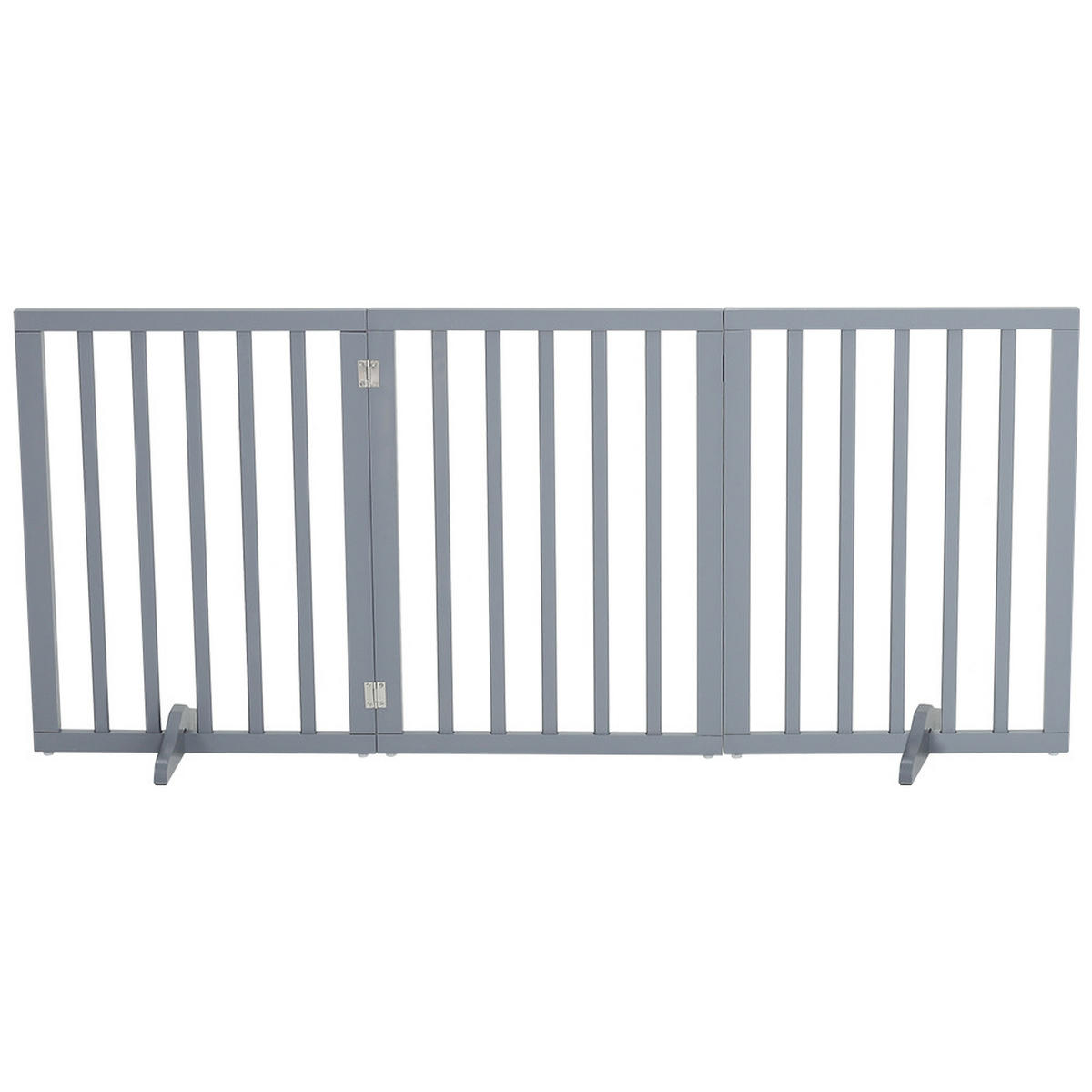 SCHUTZGITTER 3-Paneele Faltbar Freistehend MDF Grau - Grau, Holzwerkstoff (139/1.8cm) - Livingandhome
