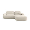 ECKSOFA MOLLY L Rechts QUELLE 01 mit Schlaffunktion - Beige, Textil (275/175cm) - Bedante