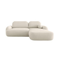 ECKSOFA MOLLY L Rechts QUELLE 01 mit Schlaffunktion - Beige, Textil (275/175cm) - Bedante