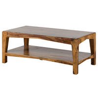 COUCHTISCH Sheesham 115x60x45 braun lackiert ANCONA #101 - Braun, Holz (115/60/45cm) - Massivmoebel24