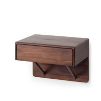 WANDNACHTTISCH Frank H30 aus Nussbaum mit Schublade - Braun, Holz (40/30/30cm) - WOODEK