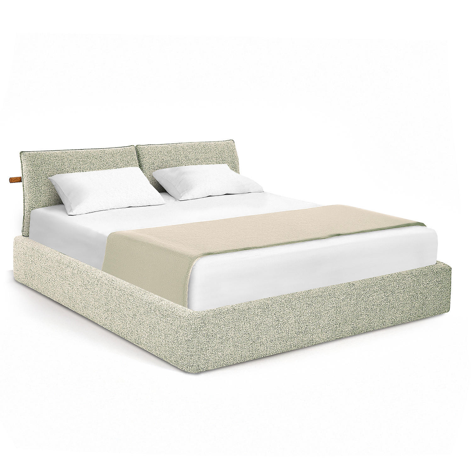 POLSTERBETT - Hellgrau, Textil (140/200cm) - home24