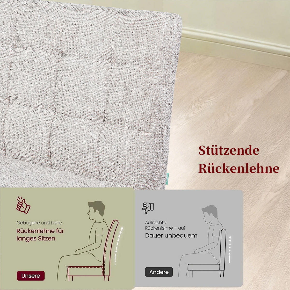 SITZBANK CLARA - Hellgrau, Metall (160/91/66cm) - DUBI Möbel