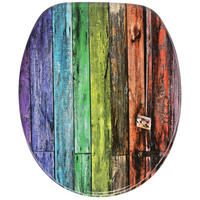 WC-SITZ Rainbow - Multicolor, Holzwerkstoff (38/6/47cm) - Sanilo