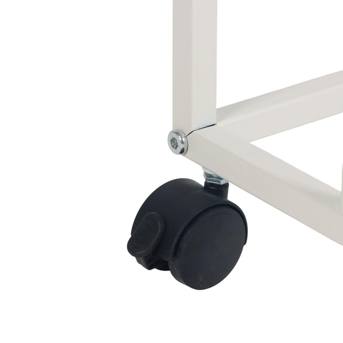 BEISTELLTISCH - Weiß, Holzwerkstoff/Kunststoff (35/50/68cm) - Relaxdays