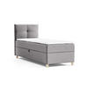 BOXBETT Einzelbett Anter Mini 70x200 cm, Hellgrau - Hellgrau, Textil (70/200cm) - Meblito