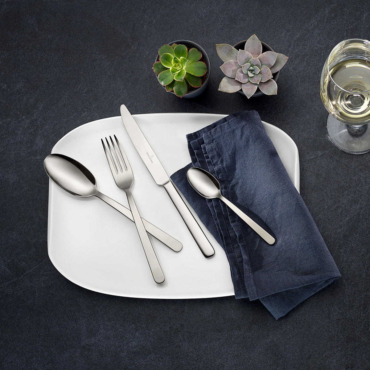 TAFELBESTECK Louis silber 24er Set - Silberfarben, Metall - Villeroy & Boch
