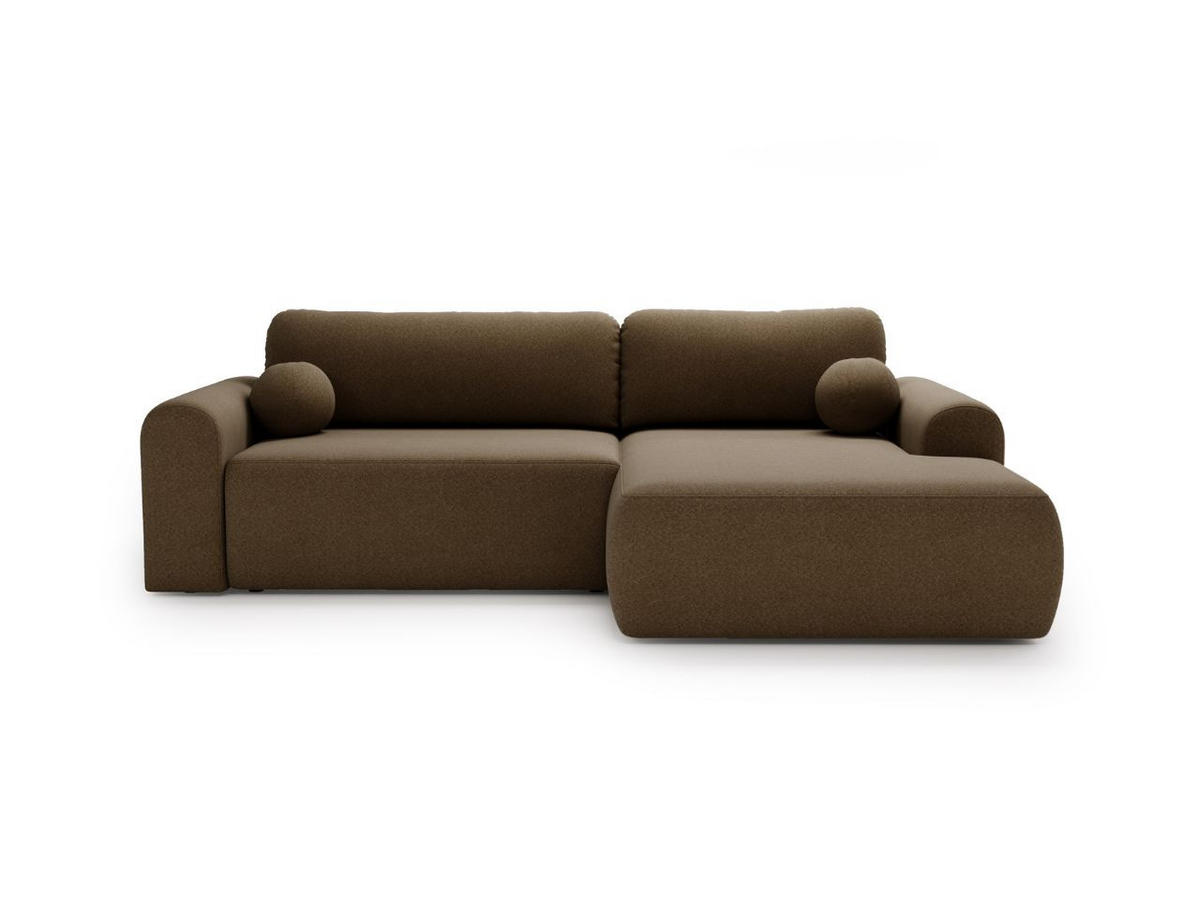 ECKSOFA Savana Braun Links - Braun, Holz/Textil (257/177cm) - Graingold