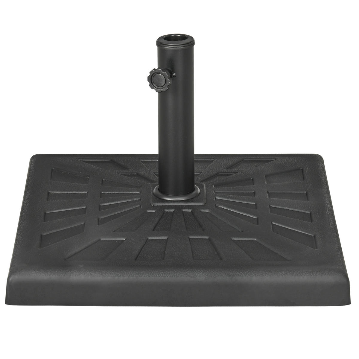 SONNENSCHIRMSTÄNDER Schwarz 51/51/32 cm - Schwarz, Metall (51/51cm) - PANGIVO
