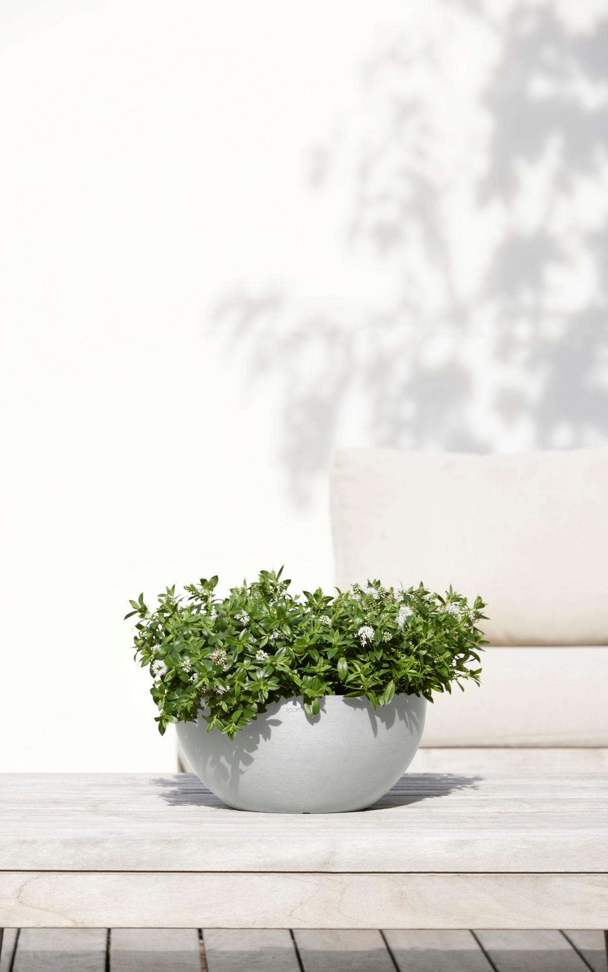 BLUMENTOPF Brussels 30/14,8 cm Hellgrau - Hellgrau, Kunststoff (30/14.8cm) - Ecopots