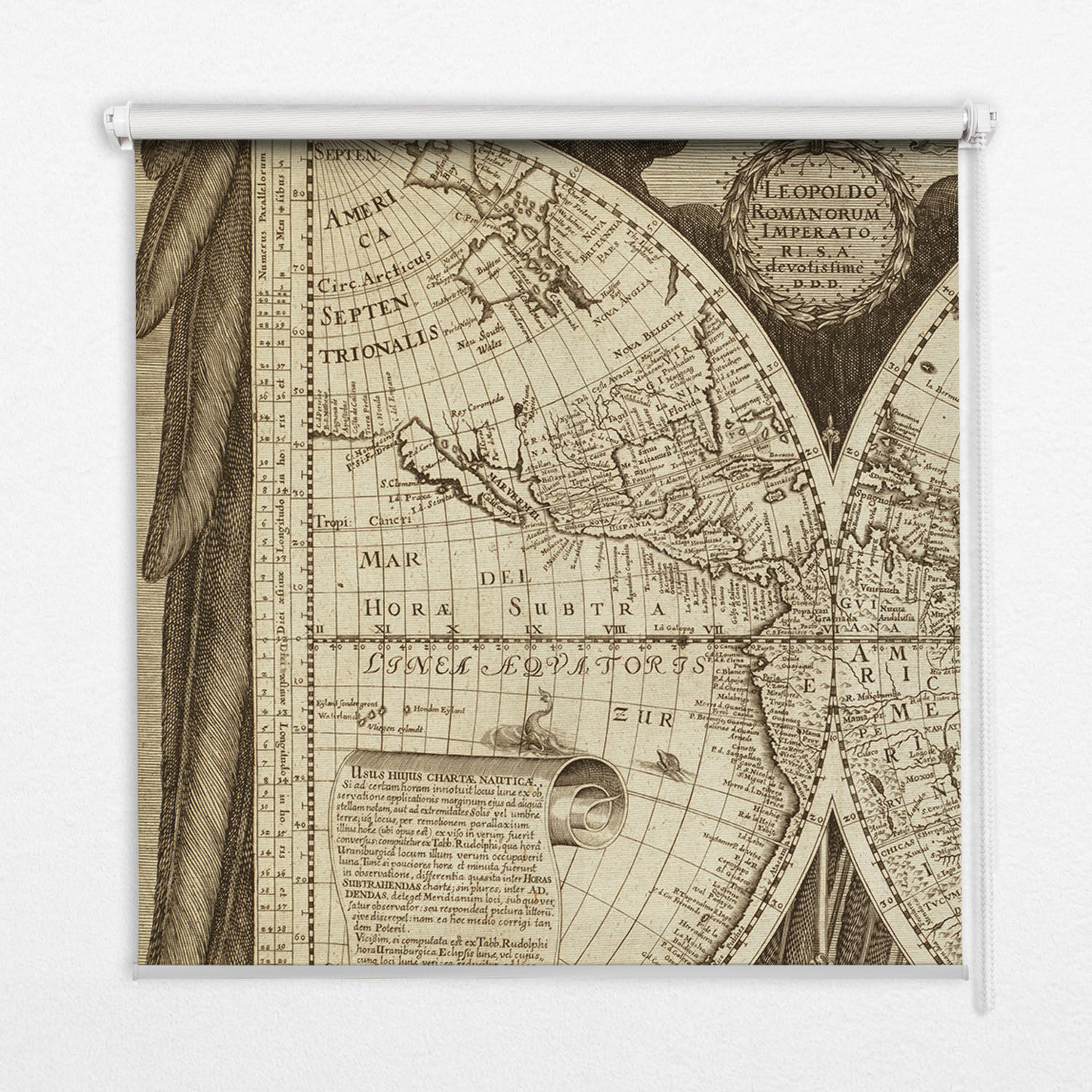 TULUP VNITŘNÍ roleta - okenní roleta - roleta - 100x140 cm - Mapa starého světa