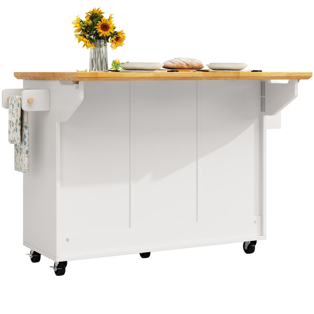 KÜCHENINSEL Weiß 120/73/93 cm - Weiß, Holzwerkstoff (120/93/45cm) - PANGIVO