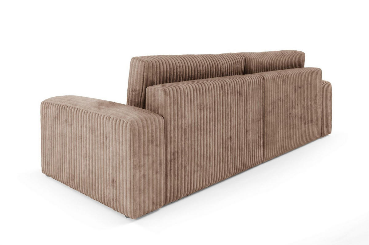 SCHLAFSOFA Natalia - Beige, Holzwerkstoff/Textil (252/85/105cm) - Fun Möbel