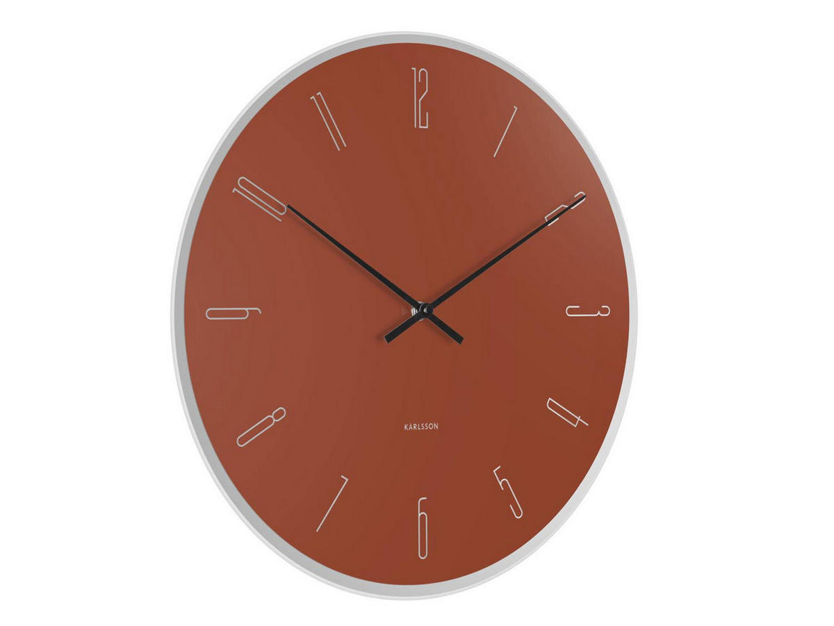 WANDUHR Braun 40/40 cm - Braun, Glas (40/40/1cm) - ONZENO