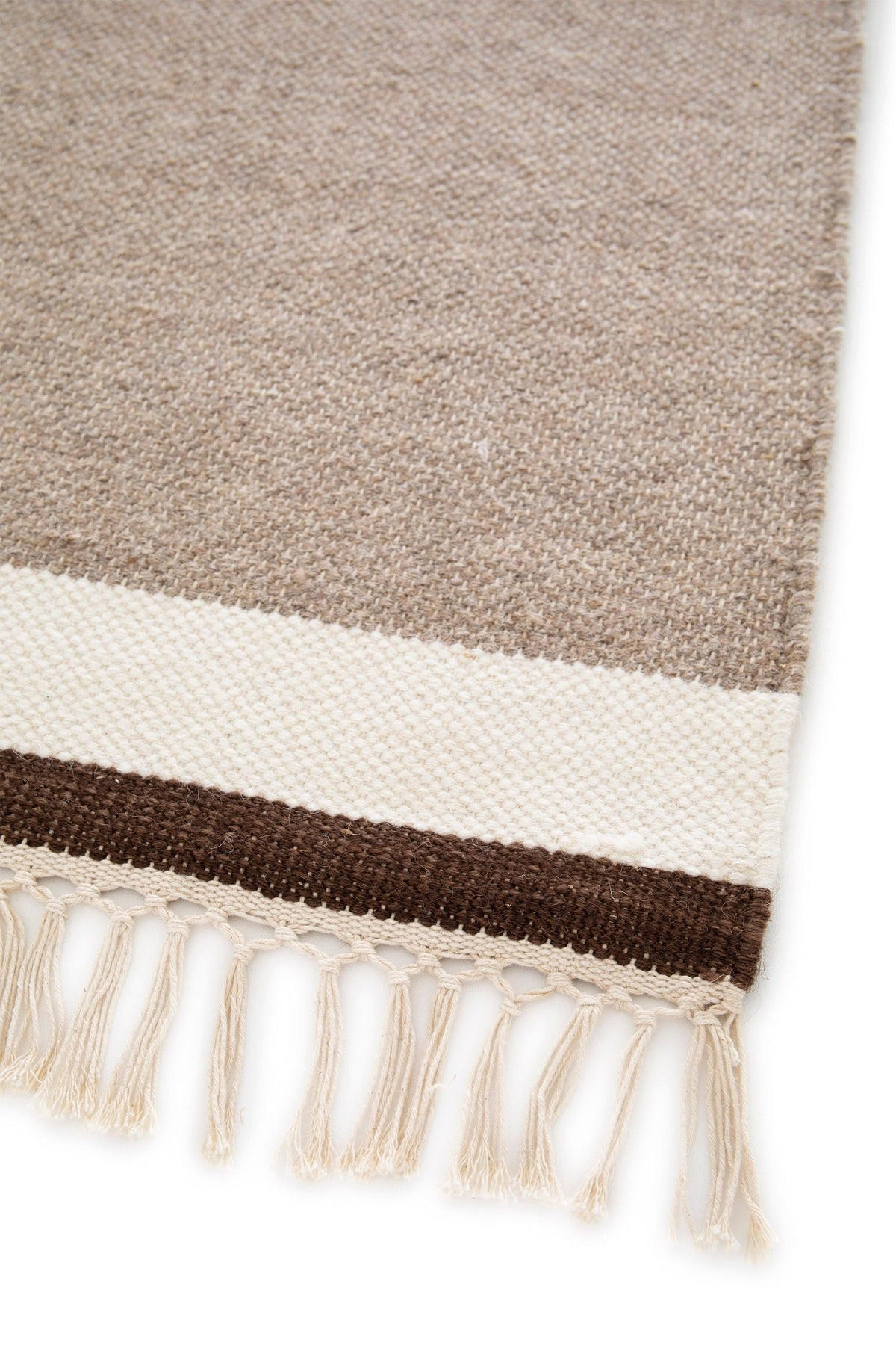 TEPPICH aus Wolle und Baumwolle beige - Beige, Naturmaterialien (80/150cm) - AFK Living