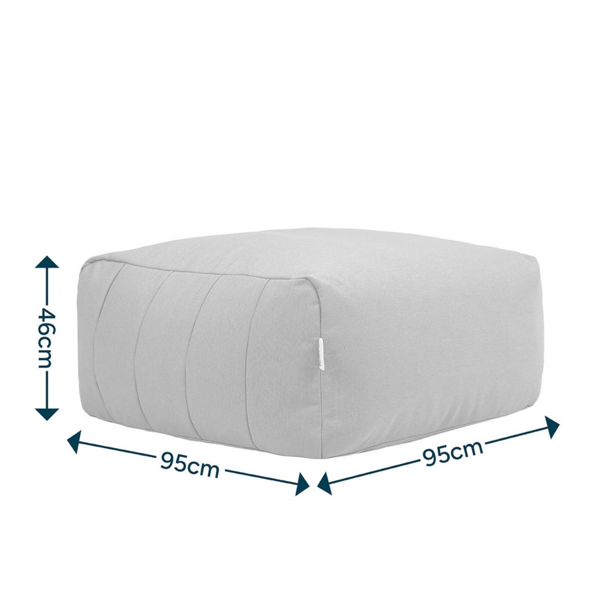 SITZSACK-SOFA Sitzpouf - Beige, Textil (95/46/100cm) - icon