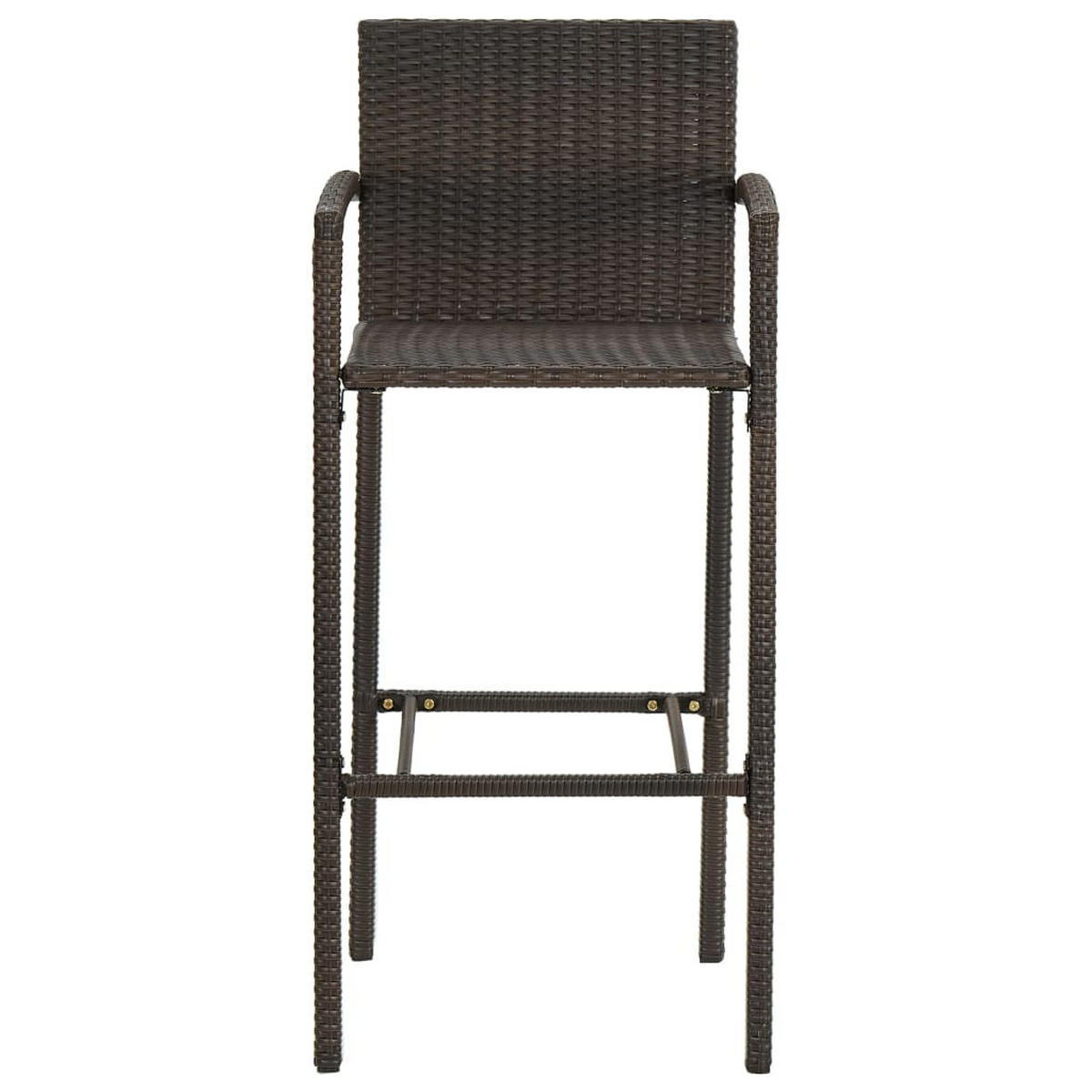 GARTENBAR-SET 5-teilig Poly Rattan Braun - Braun, Kunststoff - vidaXL