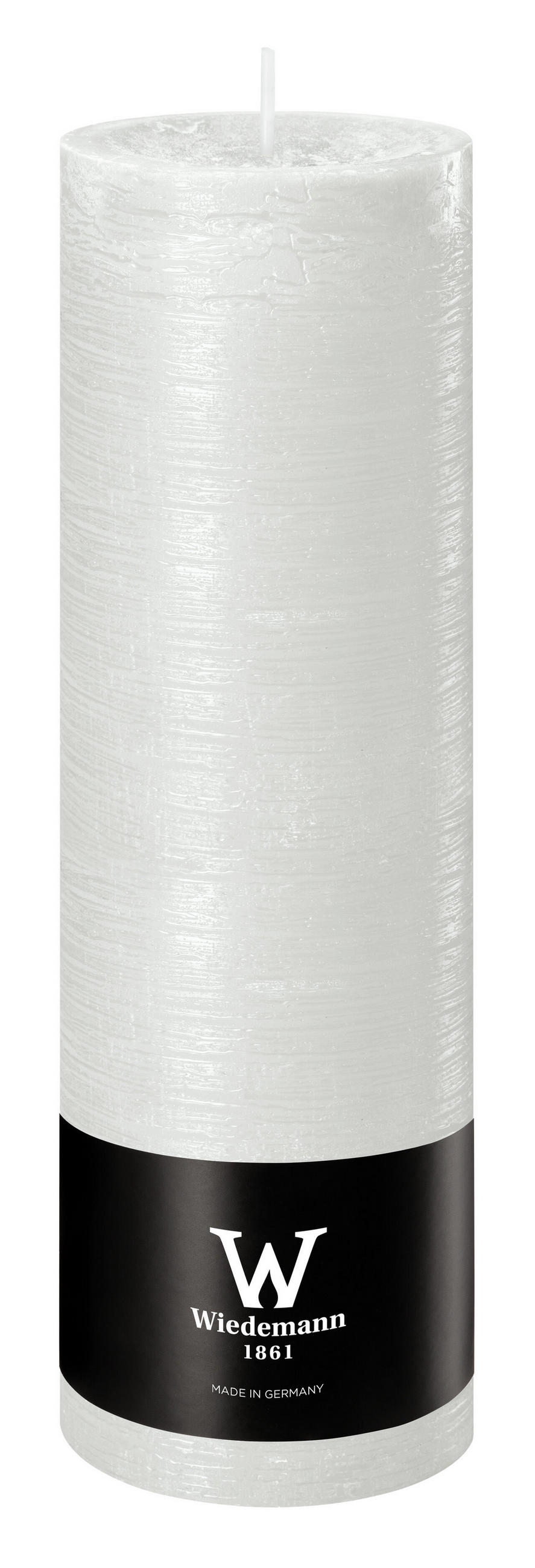 STUMPENKERZE Rustik Marble Style Weiß 220 x Ø 68 mm - Weiß, Paraffin (7/22cm) - Wiedemann Kerzen