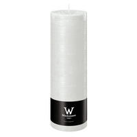 STUMPENKERZE Rustik Marble Style Weiß 220 x Ø 68 mm - Weiß, Paraffin (7/22cm) - Wiedemann Kerzen