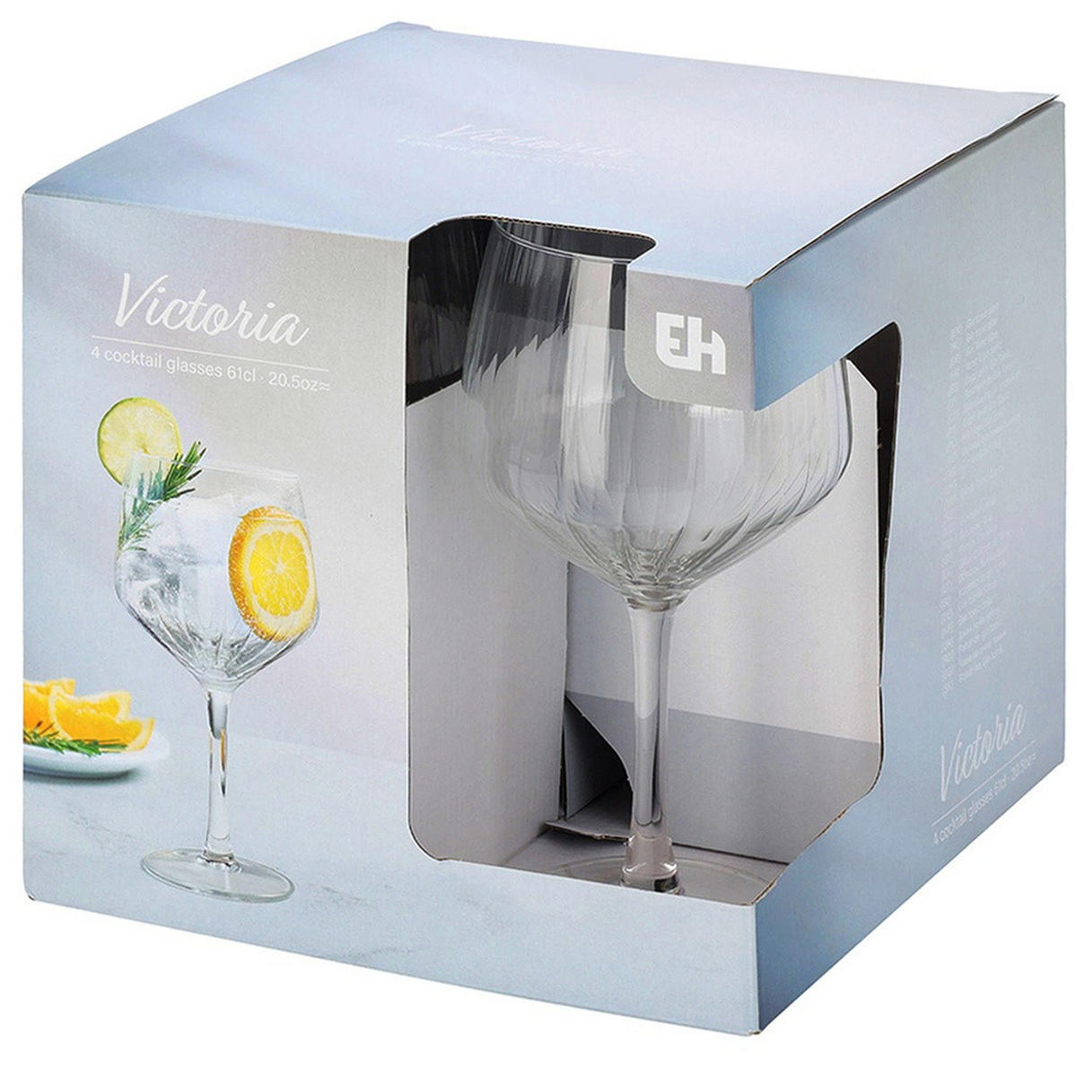 GIN-GLÄSER 4er-Set Transparent 610 ml 20,5/20,5/10 cm - Transparent, Glas - Excellent Houseware