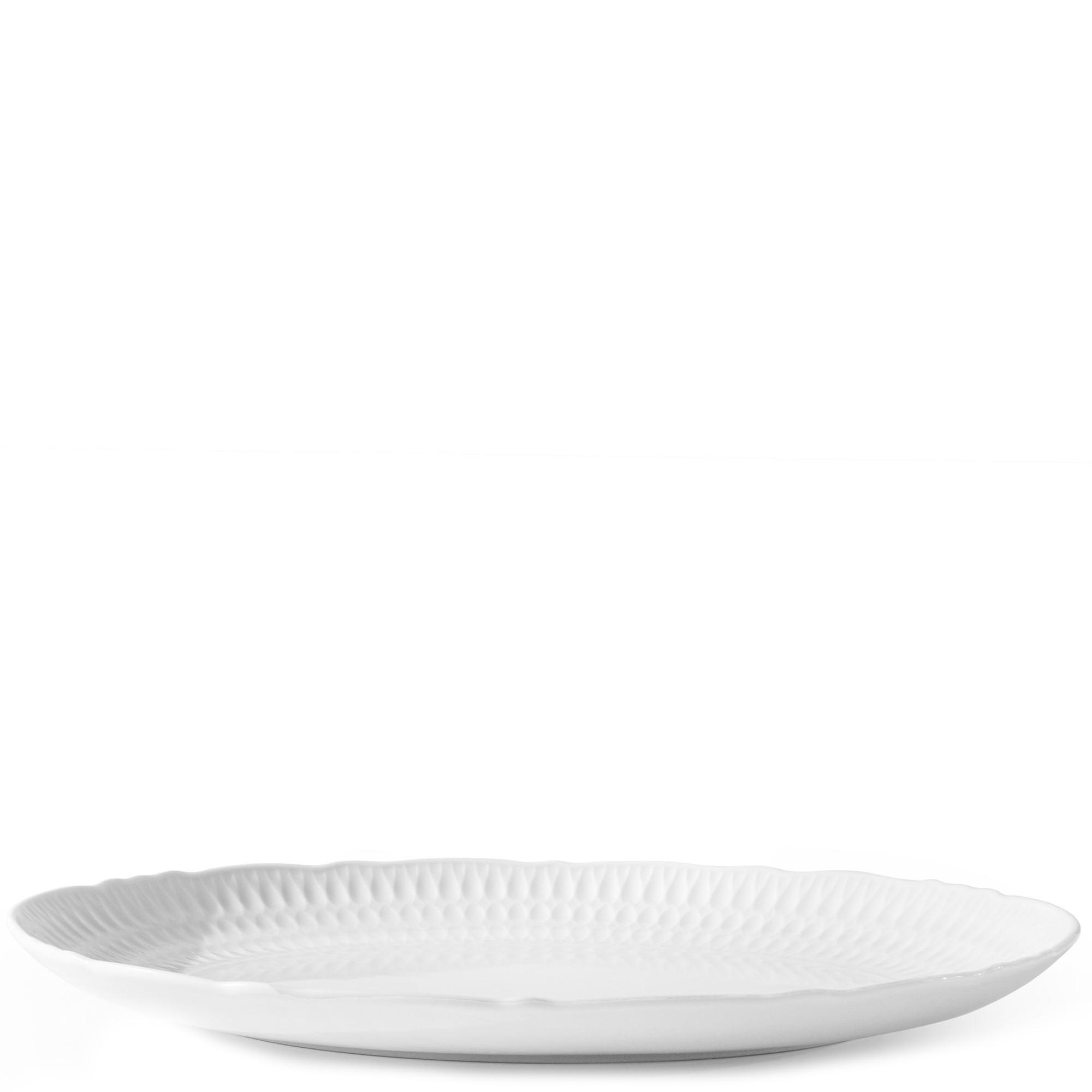 Konsimo® Servierplatte Weiß 34x2x34 cm