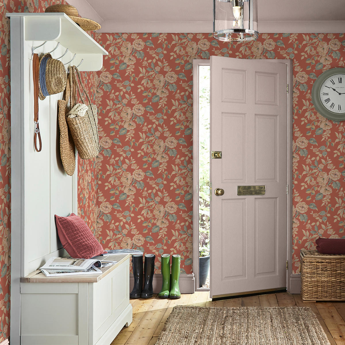 VLIESTAPETE Alyworth Trail Braun - Rot/Braun, Papier/Kunststoff (52/1000cm) - Graham & Brown